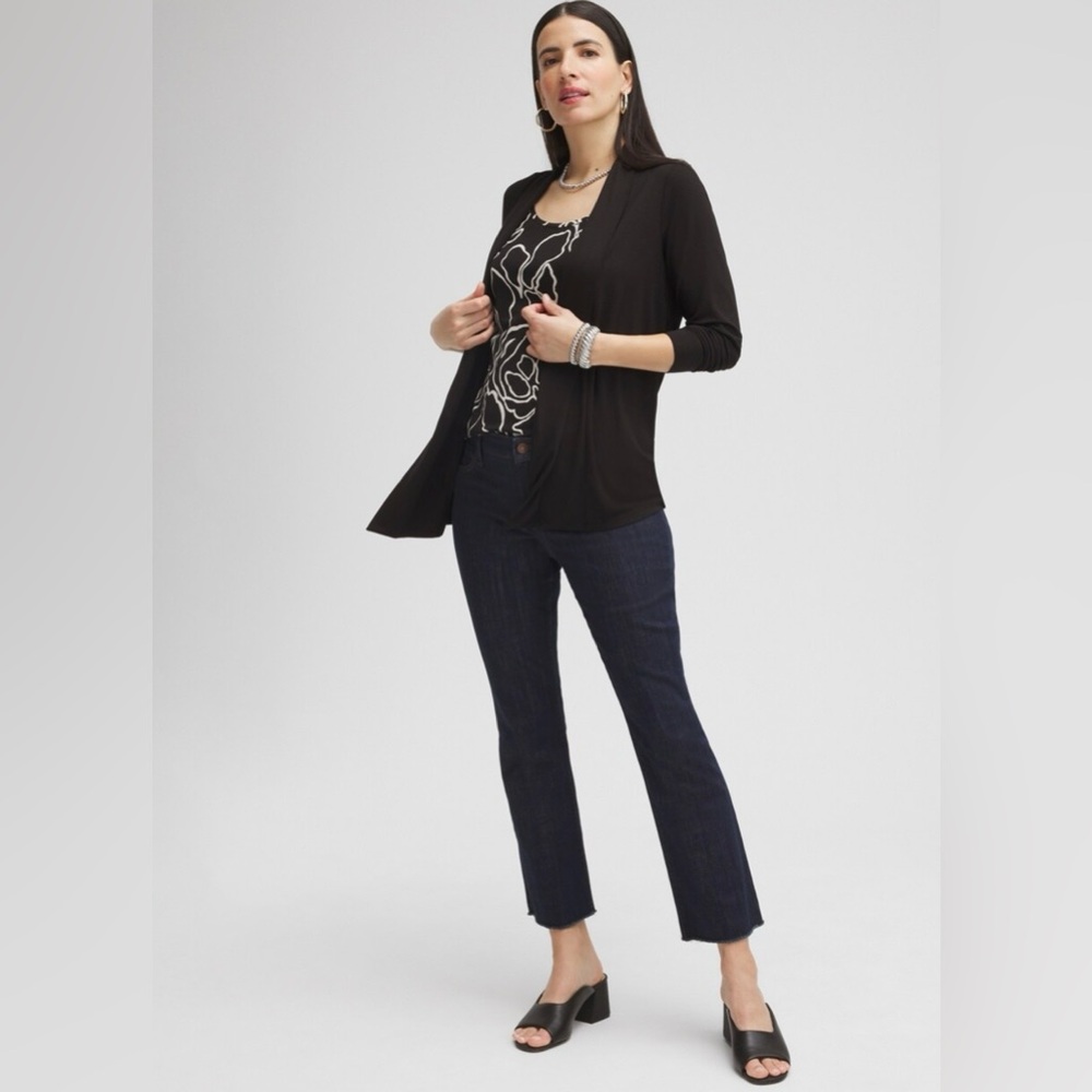 Croft & Barrow women’s size XL blouse with 3/4-quarter sleeve attached jackcket